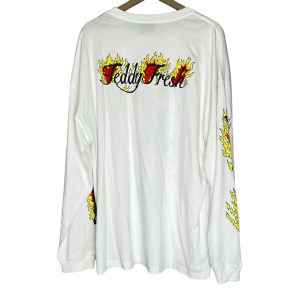 Teddy Fresh Up In Flames Bear Long Sleeve Shirt size 2X NWT - Picture 2 of 5